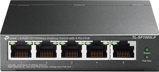 Produktbild TP-Link Switch 8x GE TL-SF1008LP davon 4PoE+ (8 Ports)