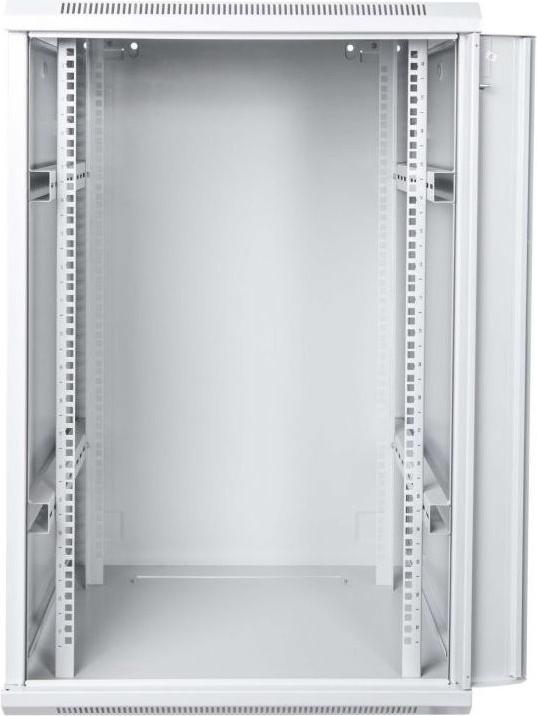 Produktbild Digitus Wandhängender Netzwerkschrank 19 21HE Rack 600x600 Türglas grau ungeteilt gefaltet 60kg (21 HE, 19 Zoll Rack)