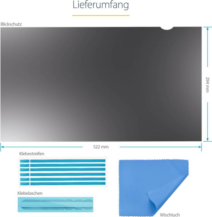 Produktbild StarTech 23.6" Privacy Filter (23.60", 16 : 9)