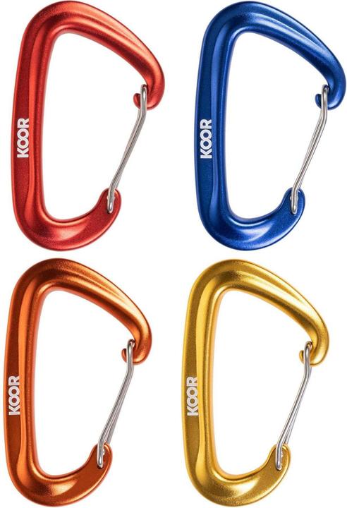 Koor Mousqueton Fissare, Multicolore, 4 pièces