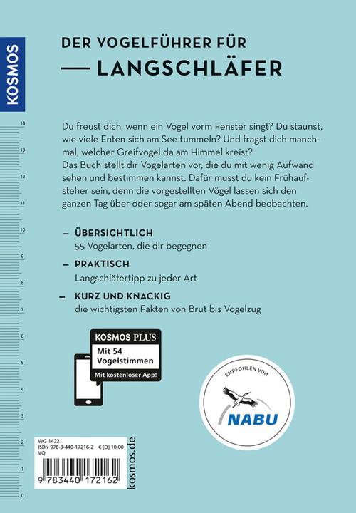 Image du produit Kosmos Der frühe Vogel kann mich mal - der Vogelführer für Langschläfer (Allemand, Michael Schmolz, 2022)