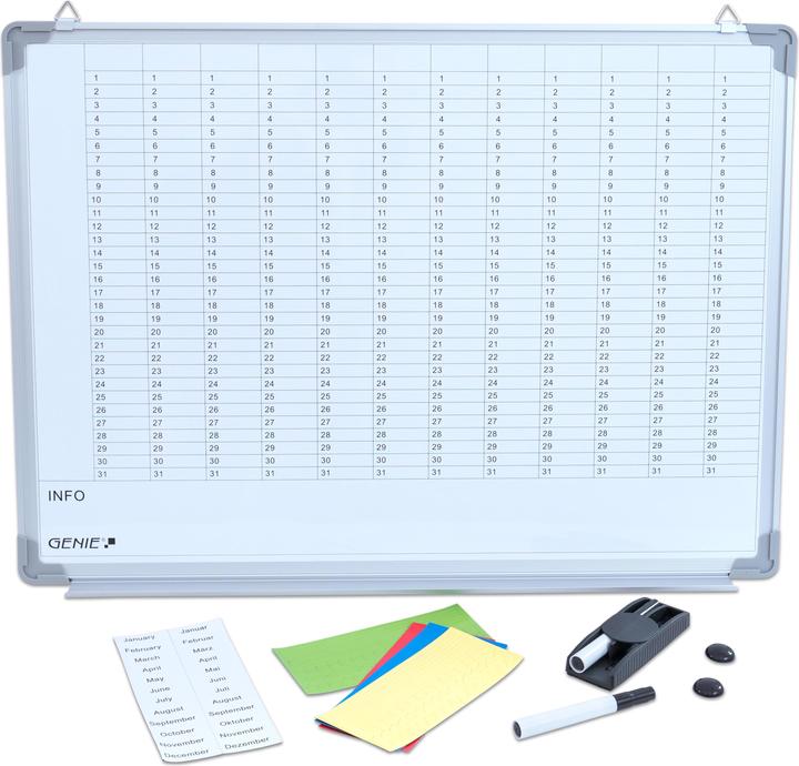 Actual product image Genie Year Planner-Writable Magnetic Board (77 x 56 cm)