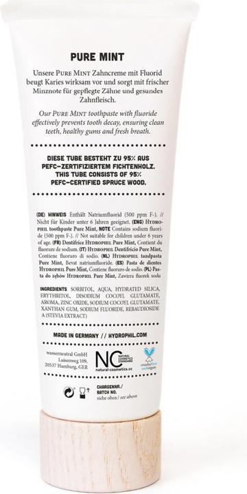 Image du produit Hydrophil Dentifrice Pure Mint au fluorure (75 ml)