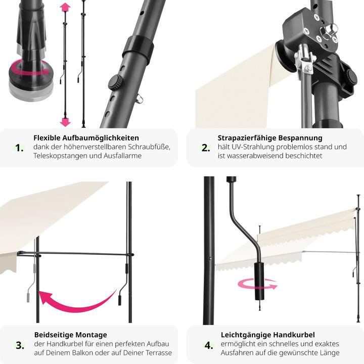 Actual product image tectake Clamping awning (4 m)