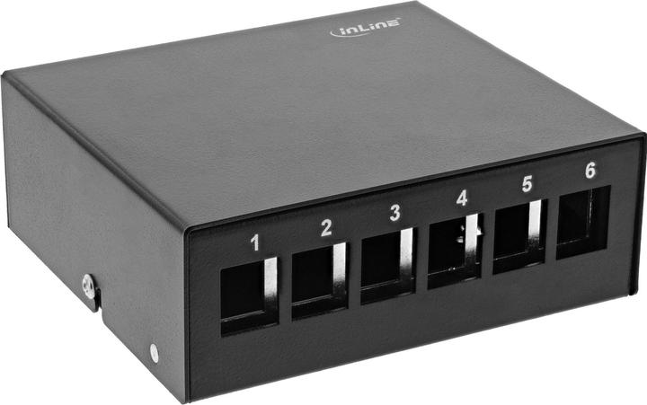 Image du produit InLine Prise pour panneau de brassage en saillie pour 6x Keystone RJ45