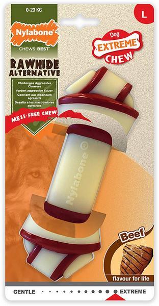 Actual product image Nylabone Knot Bone Beef L, 17.5 cm, 290g (Dog chew toy)