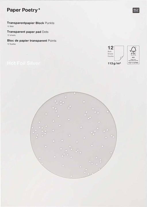 Produktbild Rico Design Transparentpapier "Punkte" (113 g/m², 1 x)