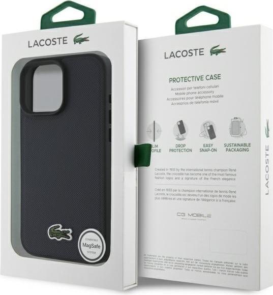 Actual product image Lacoste LCHMP16LPVCV iPhone 16 Pro 6.3" granatowy/navy hardcase Iconic Petit Pique MagSafe (Apple iPhone 16 Pro)
