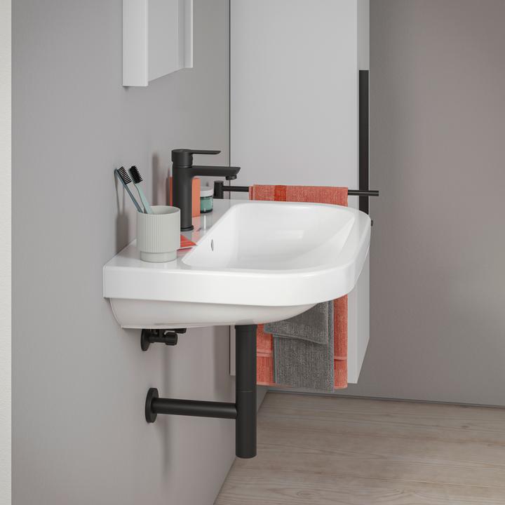 Produktbild Duravit D-Code Waschtisch, mit Hahnloch, mit Überlauf, 650x460x165mm, Weiss Hochglanz (460 mm, 650 mm)