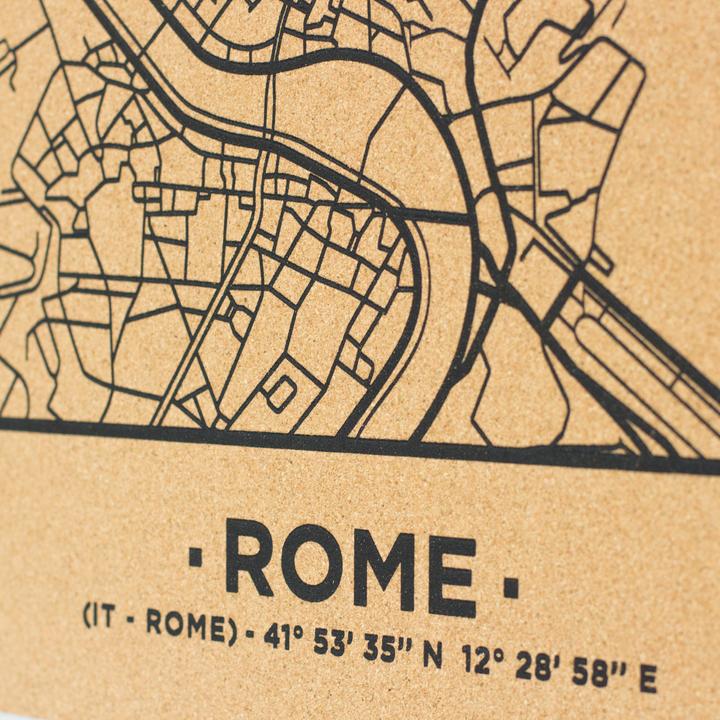Produktbild Miss wood Woody Map Städtekarte - Rom - L- in schwarz (Pinnwand, 60 x 45 cm)