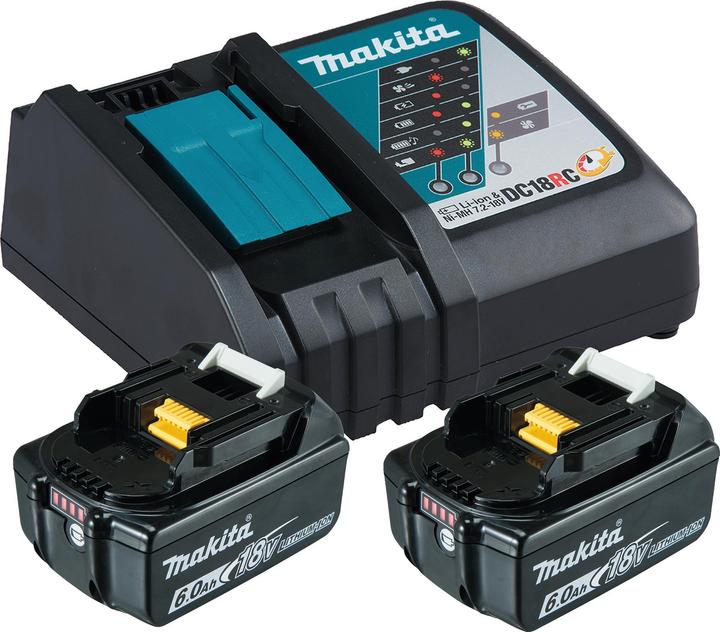 2x BL1860B Akku 6,0Ah, 1x DC18RC Ladegerät