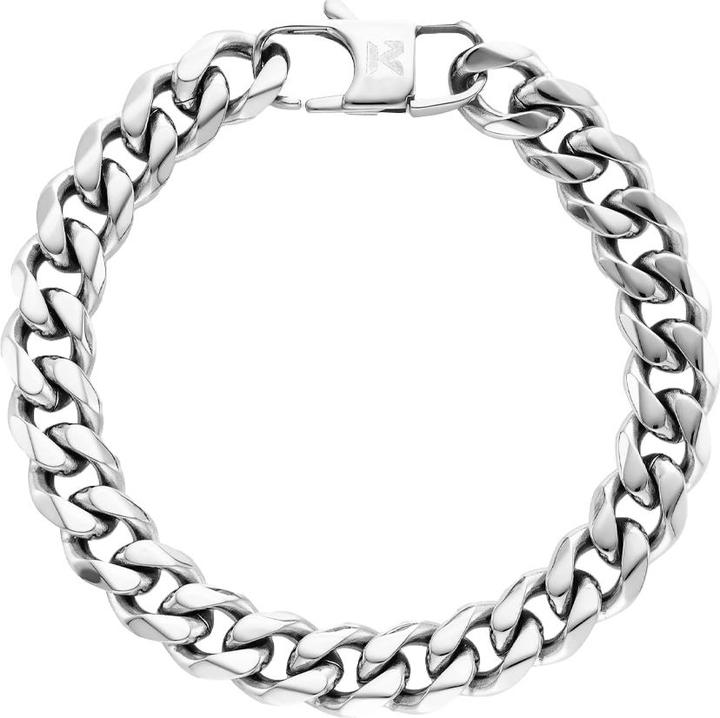 K12 - Silver Cuban Bracelet - 10.5 mm (21 cm, ohne Messing, Chirurgenstahl 316L)
