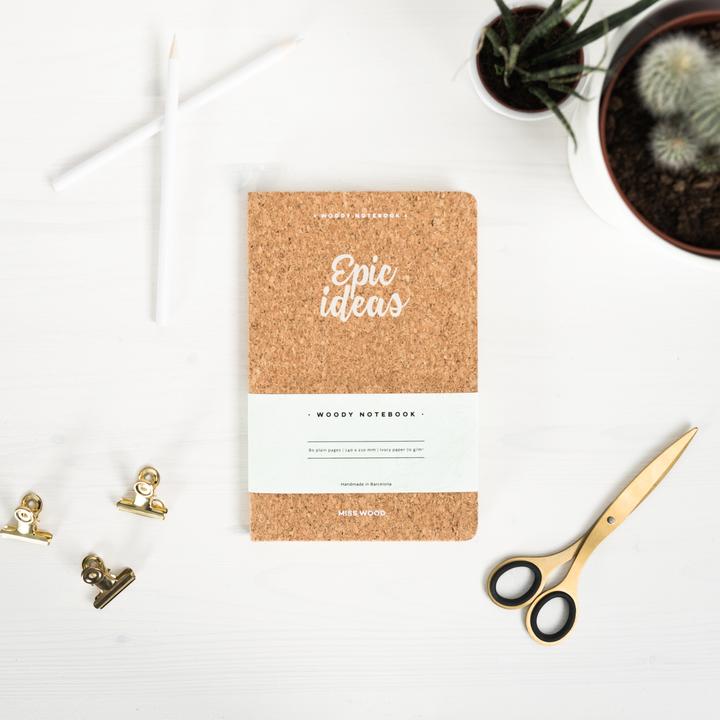 Actual product image Miss wood Woody Notebook Cork - A5 - Ideas (A5, Hardcover)