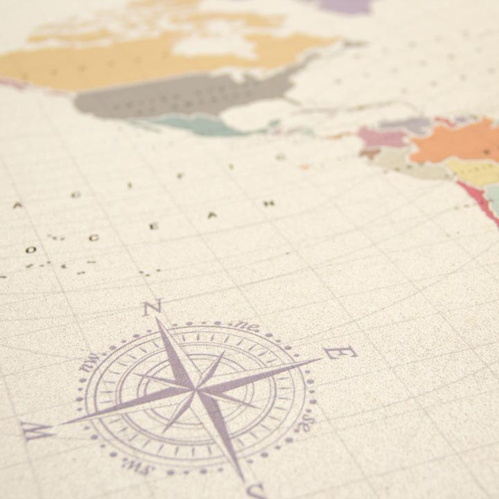 Miss wood Mappa del mondo (Bacheca, Mappamondo, 60 x 45 cm)