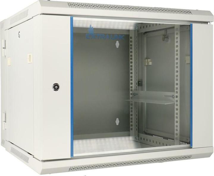 Actual product image Extralink 9U 600X600 AZH WALL-MOUNTED RACK CABINET SWING TYPE GRAY Wall-mounted rack Grey (9 RU, 19 inch rack)