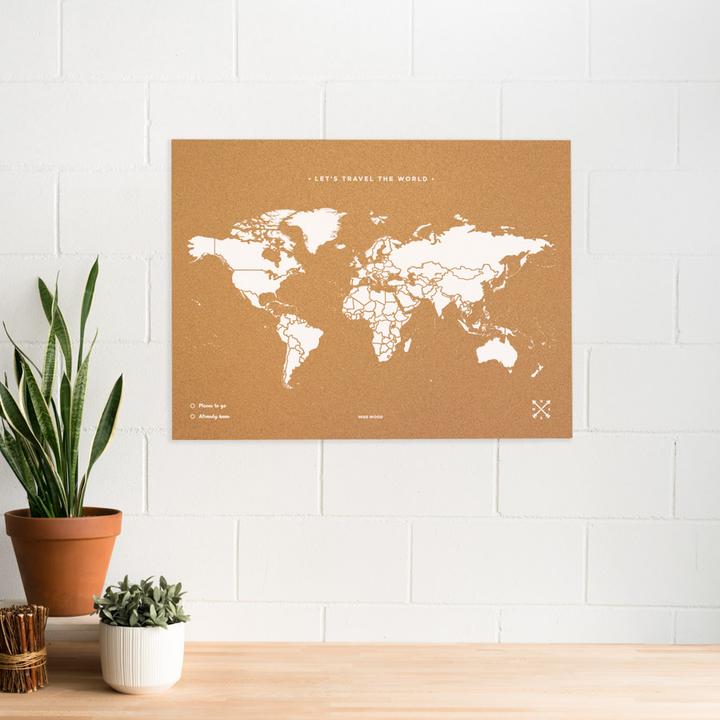 Produktbild Miss wood Woody Map Weltkarte XL (Pinnwand, Weltkarte, 90 x 60 cm)