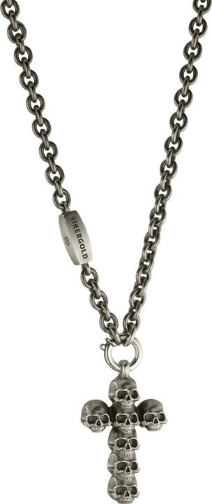 Produktbild Bikergold Ankerkette Anhänger Kreuz Skull Multi (Silber 925, 70 cm)