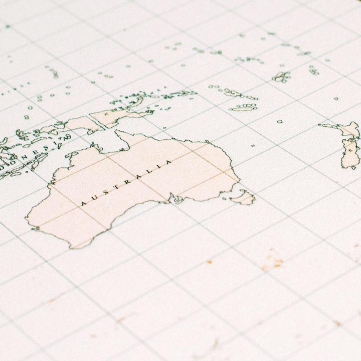 Actual product image Miss wood Woody Map - Watercolor - XL - Vintage (Bulletin board, World map, 90 x 60 cm)