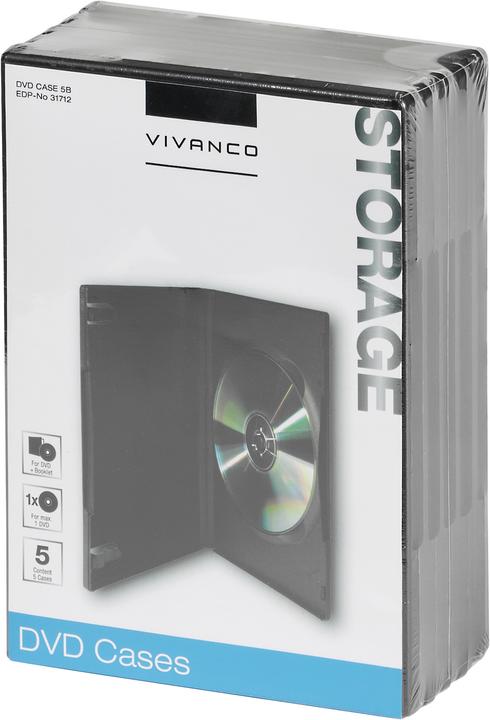 Produktbild Vivanco DVD Case für eine DVD 5er Pack