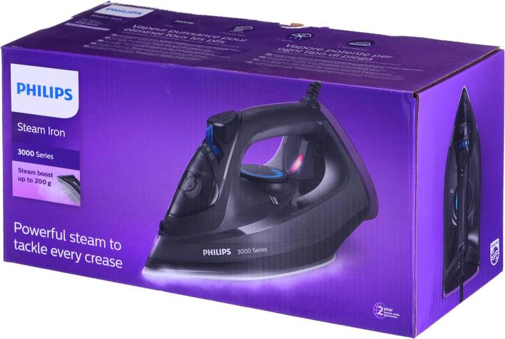 Productafbeelding Philips 3000 Serie DST3041 / 80 Stoomstrijkijzer Keramische Plaat 2600 W Zwart (2600 W, 200 g/min)