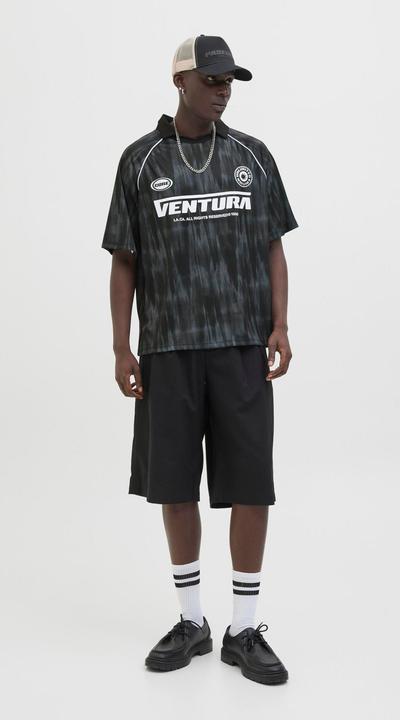 Actual product image Jack & Jones Jcoretreat Aop Mesh Open Collar Polo Ss (XL)