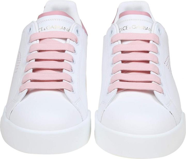 Image du produit Dolce & Gabbana portofino light sneakers in white and pink leather (36)