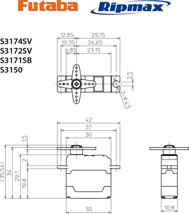 Produktbild Futaba Servo S3150 Digital