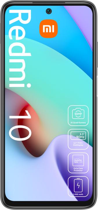 Produktbild Xiaomi Redmi 10 (128 GB, Carbon Gray, 6.85", Dual SIM, 50 Mpx, 4G)