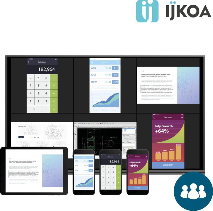 Actual product image Ijkoa 75" Pro MFP 4K, Android 9, 4GB, incl. wall mount (75")