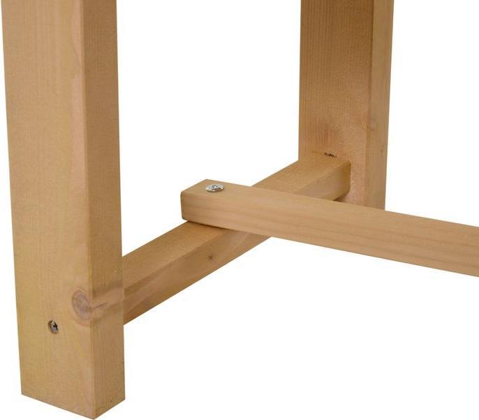 Produktbild Swisshandel24 Gartenbank, 2-Sitzer Sitzbank, Gartenmöbel, Rustikale Bank, Massivholz, Natur, 110 x 38 x 35 cm