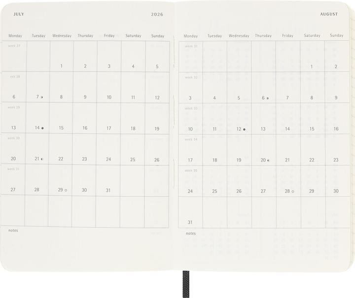 Actual product image Moleskine Schüleragenda Soft Cover (9 x 14 cm, English)