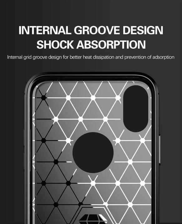 Produktbild Cadorabo TPU Ultra Slim carbon edelstahl Kombi Cover (Apple iPhone XS Max)