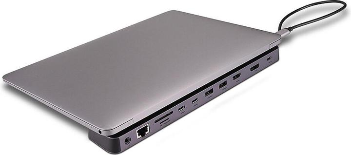 Actual product image Lindy DST-Mini XT 810, USB C laptop mini docking station with 8K support for one display, 4K60 at 2 D (USB-C, 1 Ports)