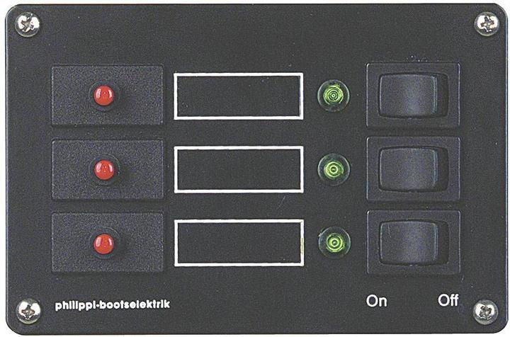 Actual product image Philippi Switch panel, 3-gang