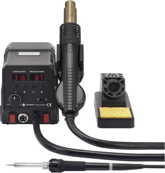 Toolcraft ZD-8922 SE Stazione di saldatura/dissaldatura digitale 360 W 50 - 480 °C incl. punta di saldatura