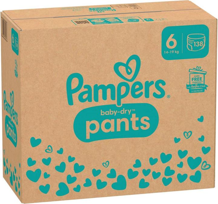 Actual product image Pampers Baby-Dry Pants Grösse (Size 6, Monthly box, 138 Piece)