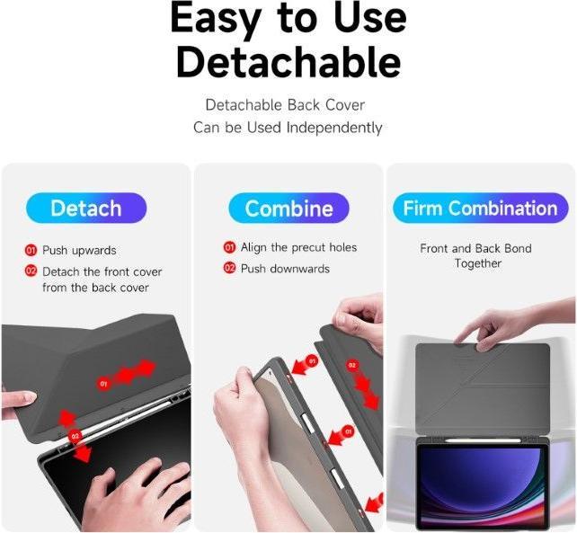 Actual product image Dux Ducis Magi Series Bookover (Galaxy Tab S9, Galaxy Tab S9 FE)