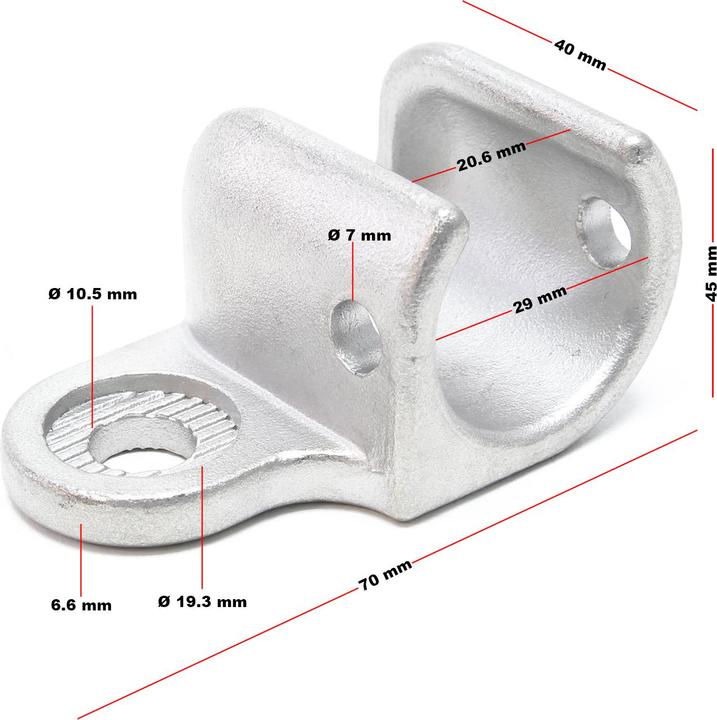 Produktbild Wiltec Achskupplung 70x40x45mm Fahrrad Anhängerkupplung Rad Anhänger Kupplung
