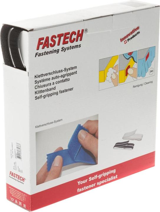 Image du produit Fastech Boîte 25m de bande velcro 20mm, noir (20 mm)