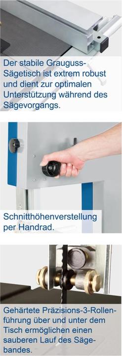 Produktbild Scheppach BASA3 Bandsäge 400V 50Hz 700W - 205mm