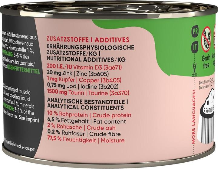 Actual product image Lucky Lou Cat wet food (Adult, 1 pcs., 238 g)