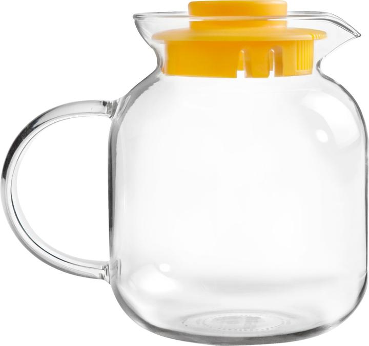 Produktbild Ibili Krug aus Glas mit Deckel 1,2 Liter Hitzebeständige Karaffe für heisse und kalte Getränke (1.20 l)