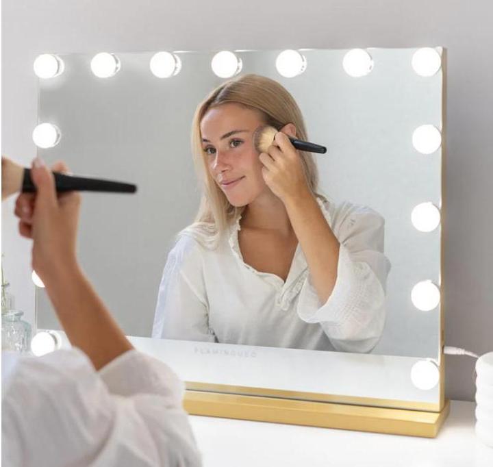 Actual product image TOP XL make-up mirror gold (58 x 46 x 12 cm)
