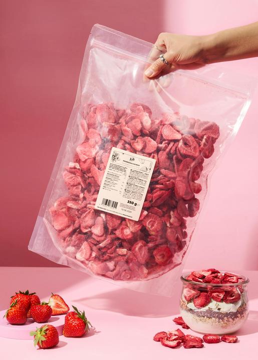 Produktbild KoRo Gefriergetrocknete Erdbeerscheiben (350 g)