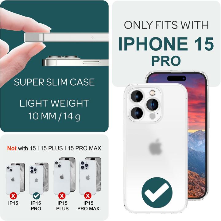 Produktbild Nalia Extrem Dünnes 0,3mm Mattes Hardcase (Apple iPhone 15 Pro)