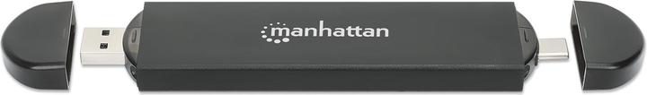 Actual product image Manhattan M.2 NVMe and SATA SSD USB hard drive enclosure (M.2 2230)