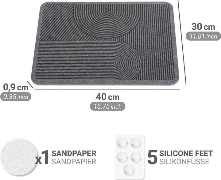 Actual product image Wenko Abtropfplatte Damon grau