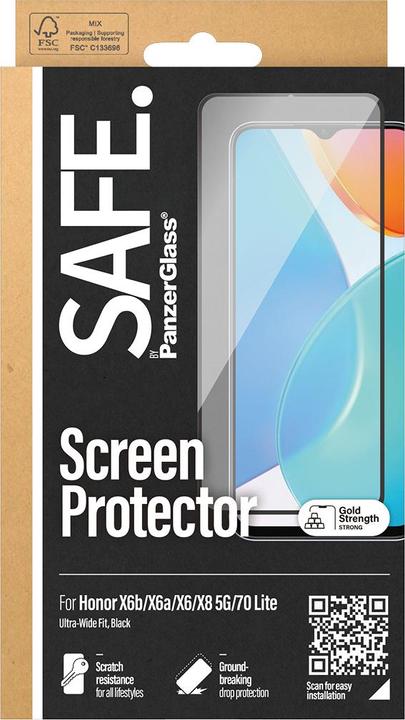 Produktbild Safe Ultra-Wide Fit (1 Stück, Honor X8, Honor X6, Honor X6a, Honor 70 Lite)