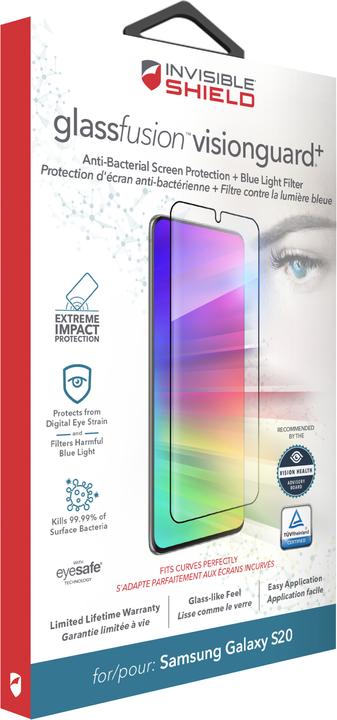 Immagine prodotto InvisibleShield Vetro Fusion VisionGuard+ (1 Pezzo/i, Samsung Galaxy S20)