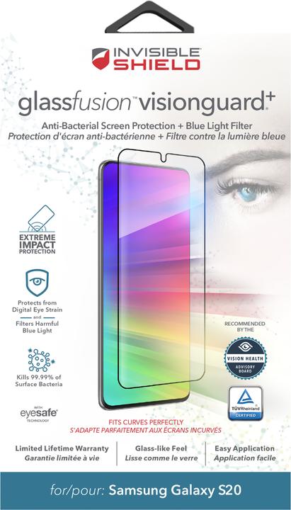 Immagine prodotto InvisibleShield Vetro Fusion VisionGuard+ (1 Pezzo/i, Samsung Galaxy S20)